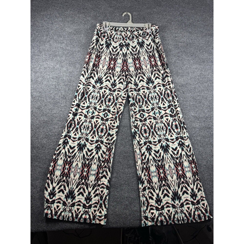 Boston Proper Wide Leg Palazzo Pants Size L Geometric Aztec Print Boho Y2K USA
